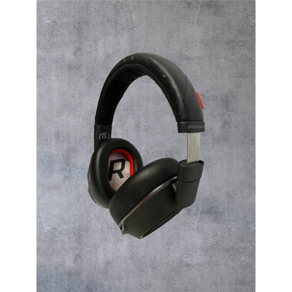 Plantronics Voyager 8200 UC Bluetooth Headphones Black Red Noise Canceling-Read